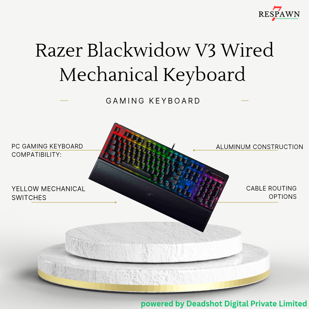 Razer Blackwidow V3 - Black - Mechanical Gaming Wired RGB Gaming Keyboard