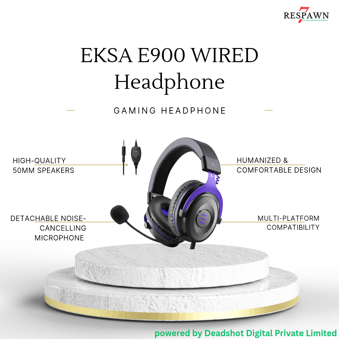 EKSA E900 Upgraded Version Wired Stereo-Over Ear Headphones with Noise Canceling Mic, Detachable Headset Compatible with PS4, PS5, PC, Laptop Gaming Headset